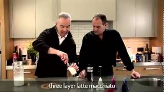 aerolatte  milk frother makes three layer caffè latte macchiato [upl. by Eirol]