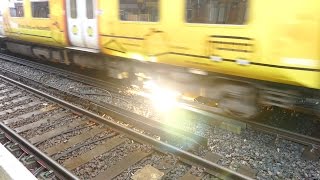 Merseyrail 507 009 making arcs at Birkdale station [upl. by Dode393]