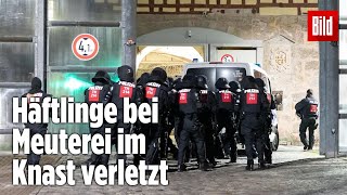 Gefängnismeuterei Polizei stürmt Knast in Thüringen  JVA Untermaßfeld [upl. by Cenac991]